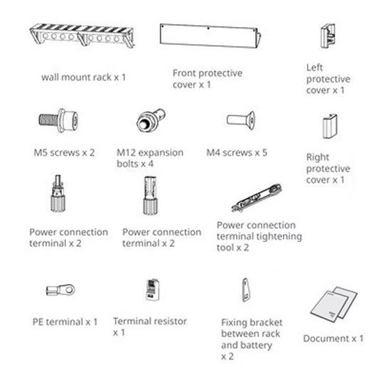 GoodWe Wall Mounting Bracket for Battery LX D5.0-10 5kWh (SIB0725-00-00P)