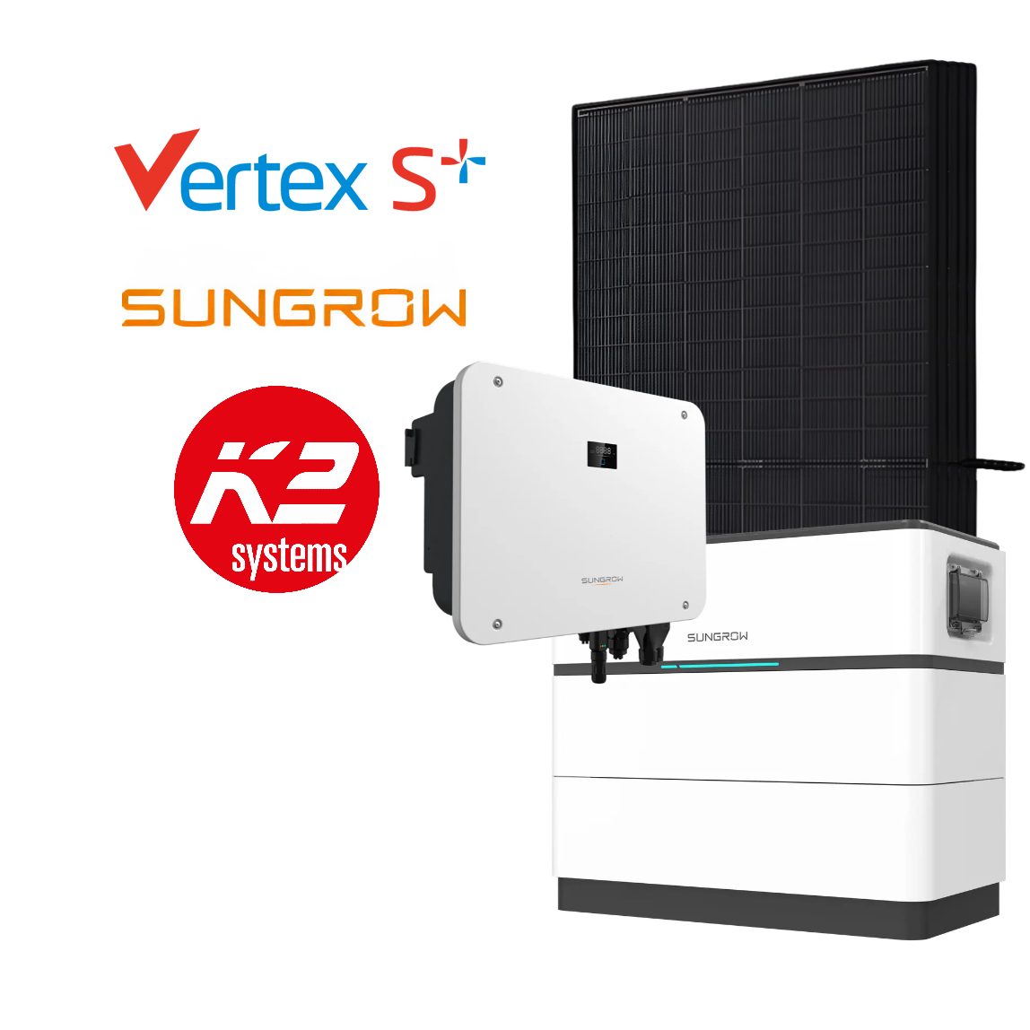 Sungrow 15kWp Complete PV System, with Battery Option, incl. Installation & Registration