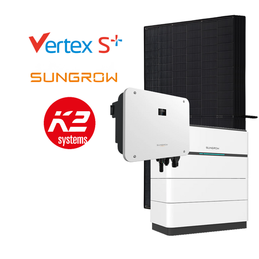Sungrow 15kWp Complete PV System, with Battery Option, incl. Installation & Registration